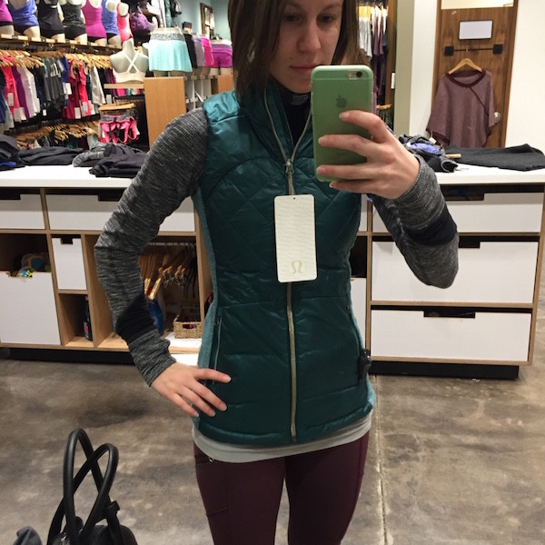 lululemon down for a run vest