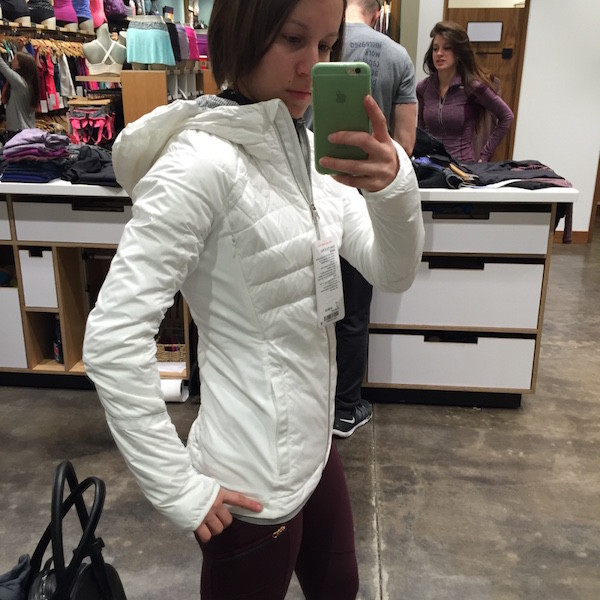 lululemon down for a run jacket size 8