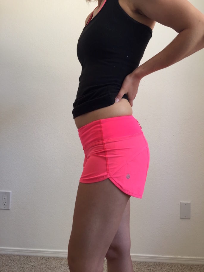 neon pink gym shorts