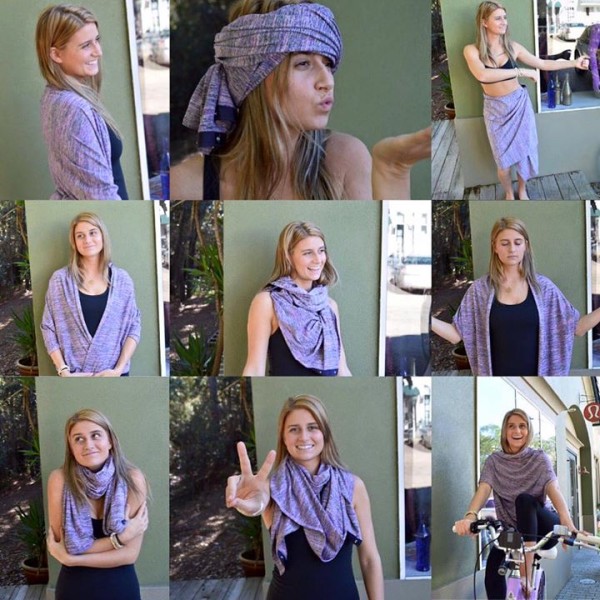 ways to wear lululemon scarf